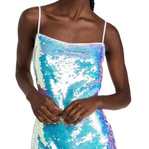 L'AGENCE Iridescent Sequin Dress